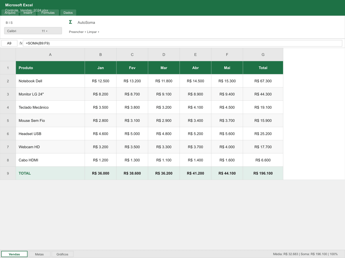 Curso de Excel — 1